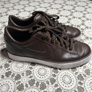 Nike Men's Dark Brown Leather Sneakers